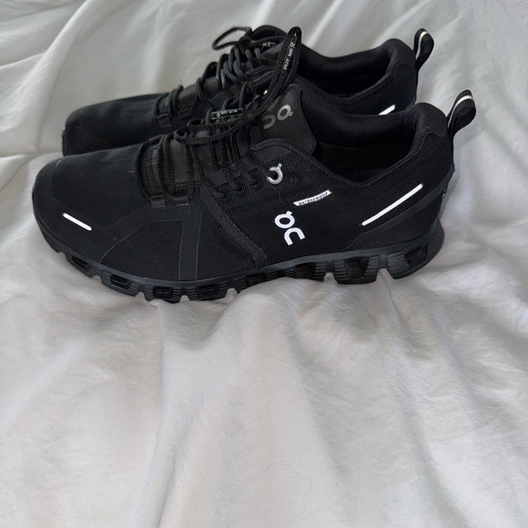 Black Sneakers with White Sole and Contrast Stitching - Picture 2 of 2